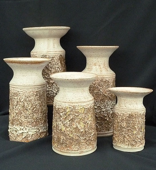 Textured lily vases